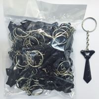 Chaveiros Gravatinhas Preta Para Hora da Gravata do Noivo Pacote c/ 50 unidades