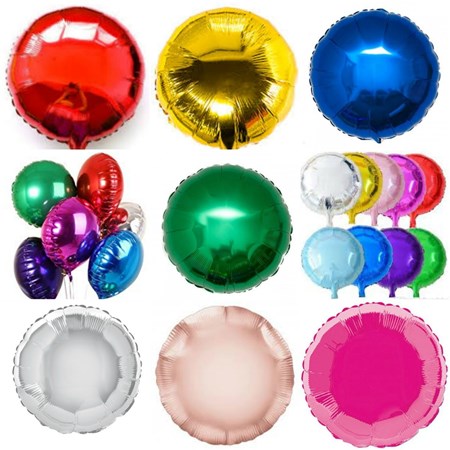 10 Unidades Baloes Metalizados Redondo 45 cm Cores a escolher