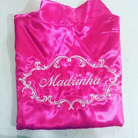 Robe Madrinha de Cetim Pink