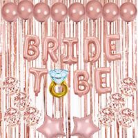 Kit Baloes Bride To Be Com Cortina Metalizada 