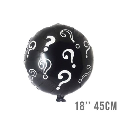 5 Unid. Balão Metalizado Interrogação Chá Revelação Redondo
